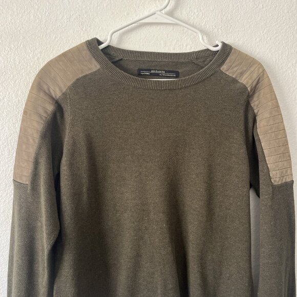 All Saints 'Sierre Jumper'  With Suede Patches Womens Sz 8 - Picture 2 of 7